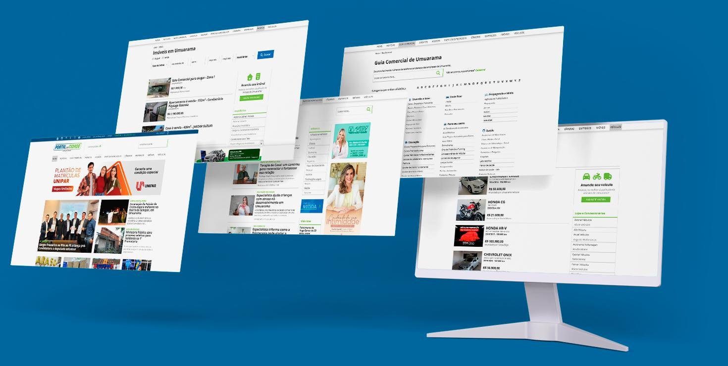 Módulos da plataforma Portal da Cidade